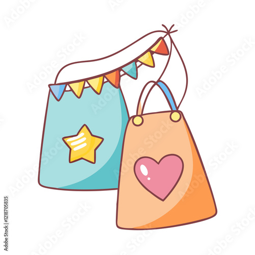 party favor bags icon, party favor bags vector illustration-simple illustration of party favor bags, perfect for party favor bags logos and icons