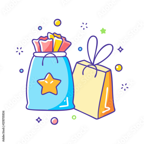 party favor bags icon, party favor bags vector illustration-simple illustration of party favor bags, perfect for party favor bags logos and icons