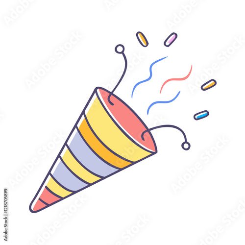 party popper icon, party popper vector illustration-simple illustration of party popper, perfect for party popper logos and icons