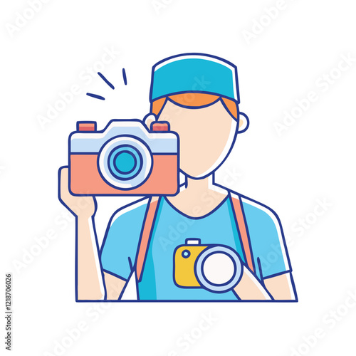 photographer icon, photographer vector illustration-simple illustration of photographer, perfect for photographer logos and icons
