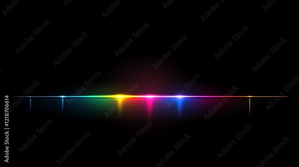 Fototapeta premium Abstract Rainbow Light Line Reflection Background