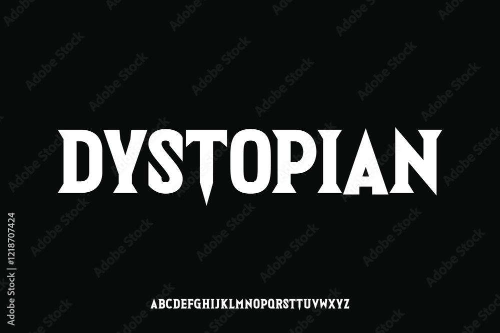 Obraz premium Display alphabet font vector design suitable for headline, poster, logo, magazine and many more