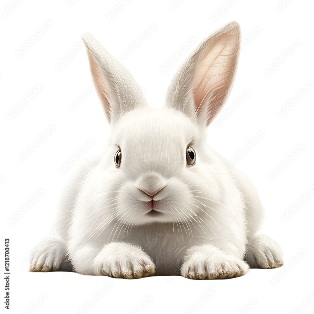 Fototapeta premium Easter Cute Bunny Clipart Vector Illustration