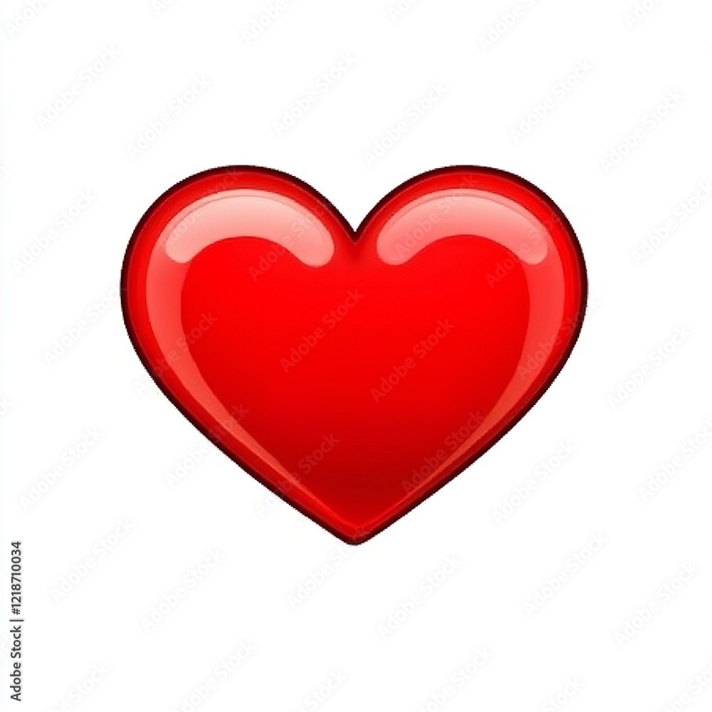 Red heart emoji isolated vector icon. Red heart emoji isolated vector icon.