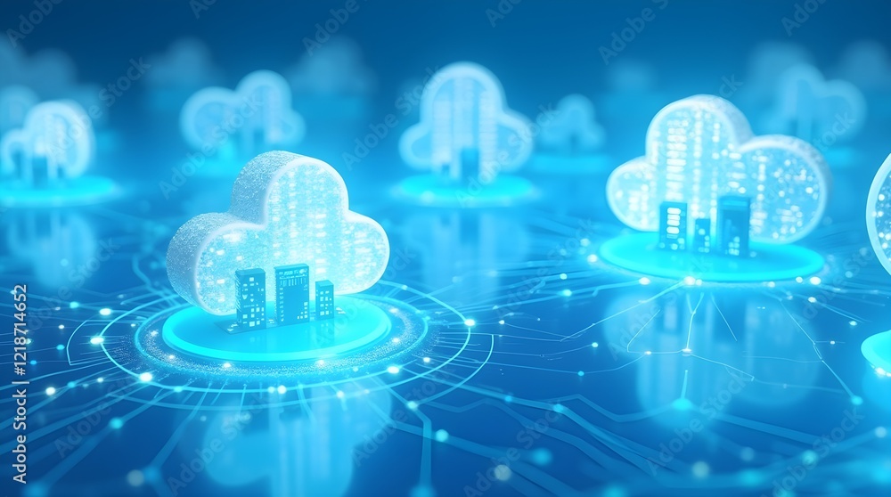 Fototapeta premium CloudTech Infrastructure Visualization