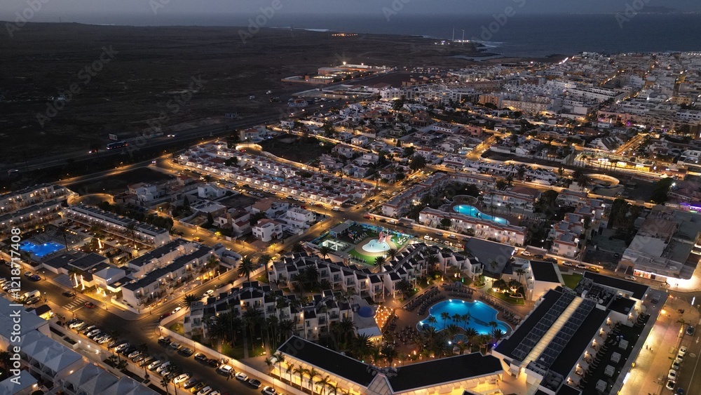 beautiful view of fuerteventura by night beautiful view of fuerteventura by night