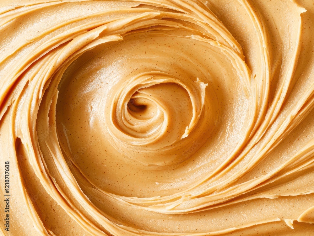 Deliciously smooth peanut butter swirl food kitchen close-up rich texture and flavor Deliciously smooth peanut butter swirl food kitchen close-up rich texture and flavor