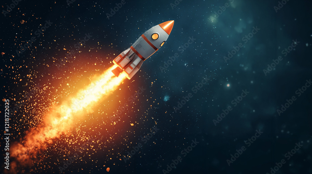 Fototapeta premium rocket in space