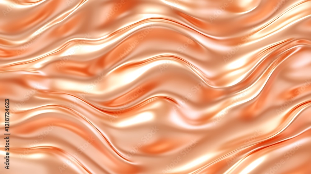 Abstract peach colored flowing silk fabric waves Abstract peach colored flowing silk fabric waves