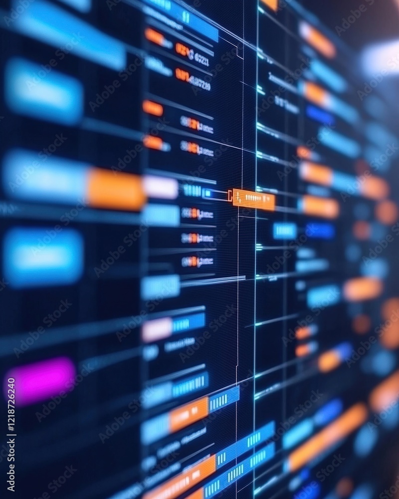 Abstract Data Visualization with Colorful Digital Elements Representing Complex Information Structures Abstract Data Visualization with Colorful Digital Elements Representing Complex Information Structures