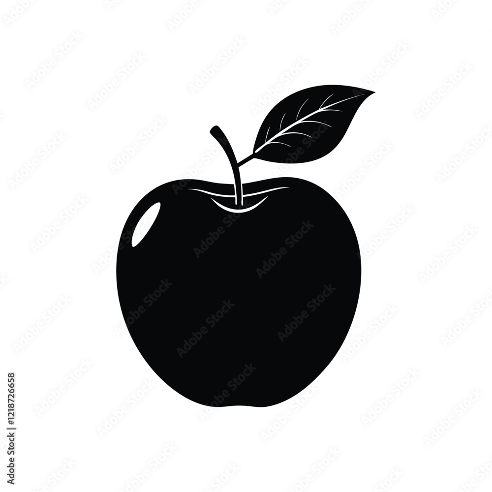 apple on black vector Illustration apple on black vector Illustration