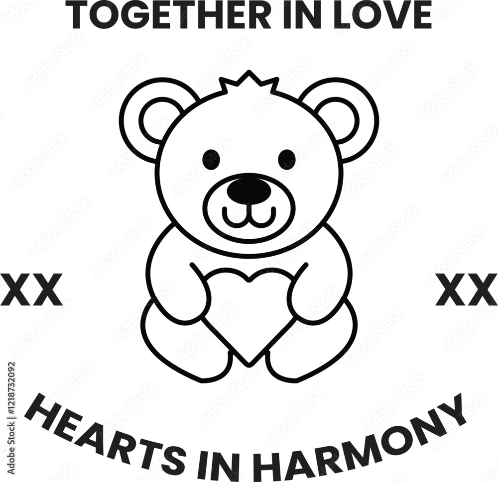 A teddy bear holding a heart in a background with the words A teddy bear holding a heart in a background with the words