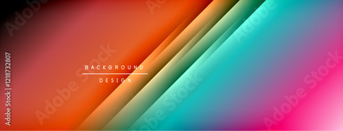 Dynamic shadow lines with gradient colors geometric background