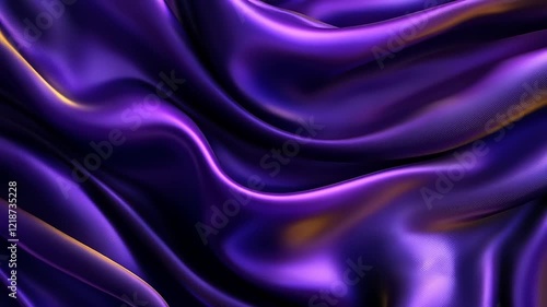 Wallpaper Mural Luxurious Draped Purple Silk Fabric with Subtle Gold Highlights Torontodigital.ca