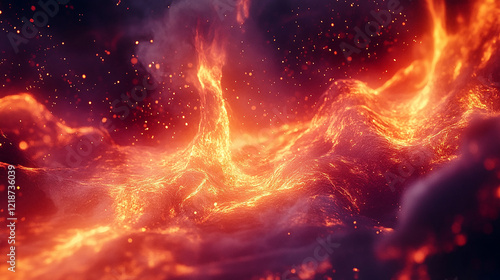 Wallpaper Mural Roaring flames burning intensely Torontodigital.ca