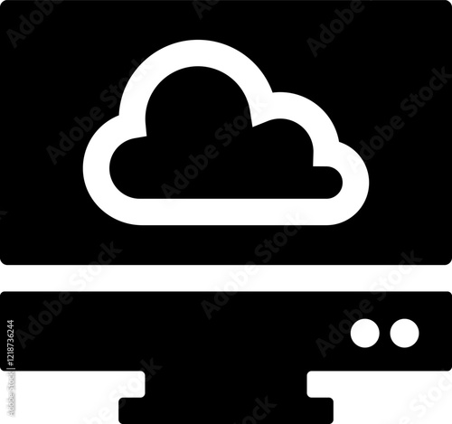 Rounded Filled Cloud Icon