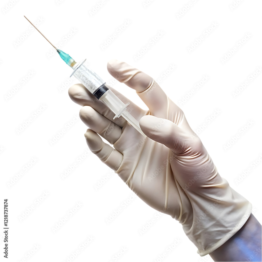 hand with syringe hand with syringe