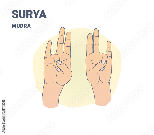 Surya Mudra Yoga Gesture for Wellness and Spiritual Balance