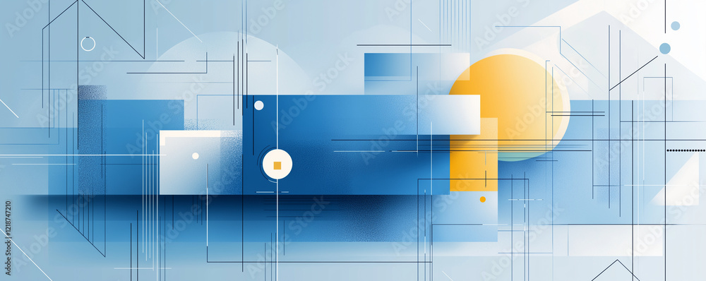 Blue background with a light speed effect and geometric shapes for a technology vector presentation design concept. Blue background with a light speed effect and geometric shapes for a technology vector presentation design concept.