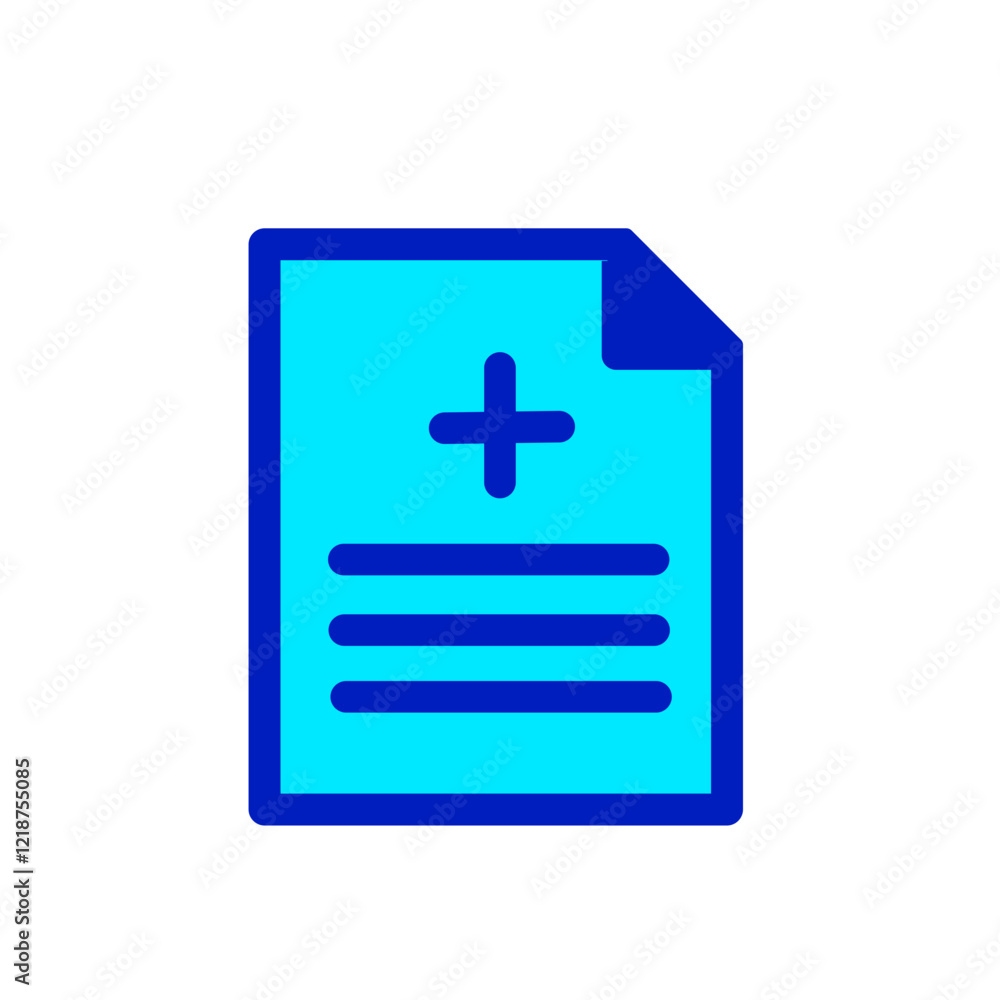 Fototapeta premium healthy document duo tone icon