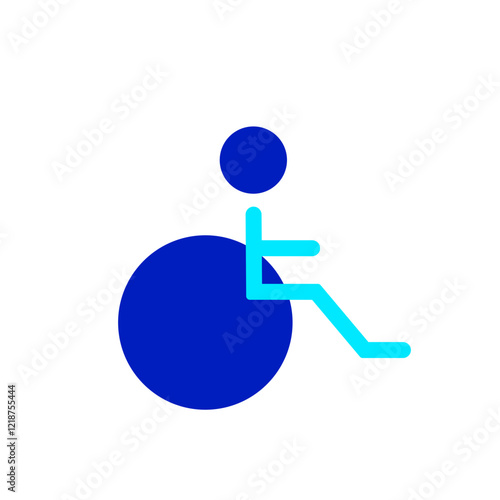 wheel chair duo tone icon