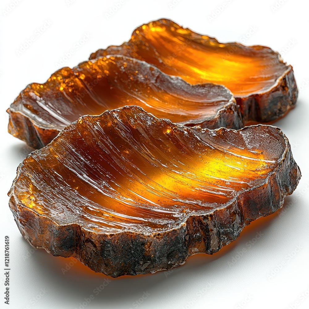 Golden translucent amber glowing in natural light: exquisite patterns and texture elegance Golden translucent amber glowing in natural light: exquisite patterns and texture elegance