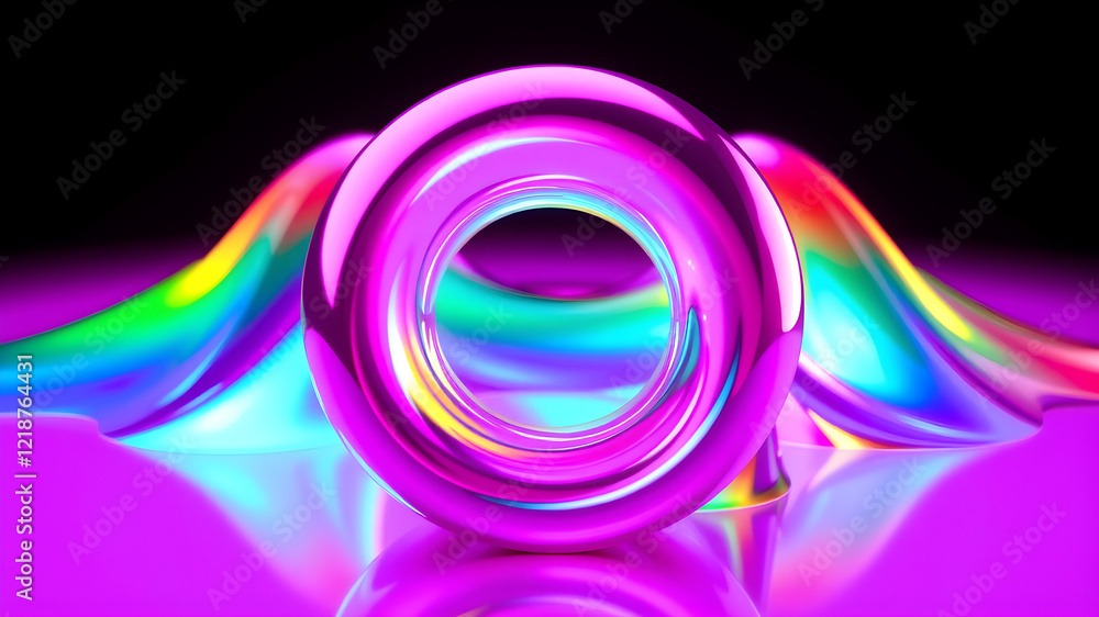 Processed collage of Iridescent fabric trendy cloth holographic texture. Background for banner, backdrop or texture background. generative AI Processed collage of Iridescent fabric trendy cloth holographic texture. Background for banner, backdrop or texture background. generative AI