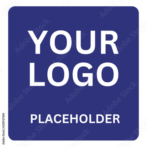 Your logo blue placeholder content creation social media
