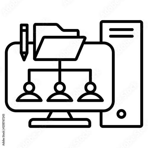 Collaborative document editing icon