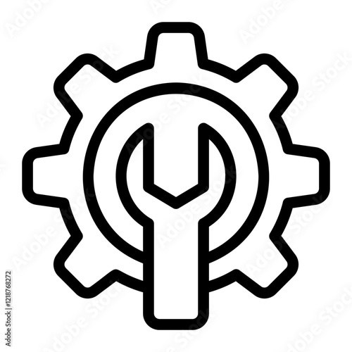 gear line icon