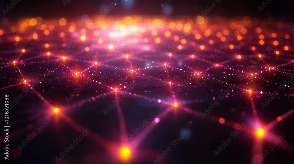 Fototapeta premium Glowing Network Web