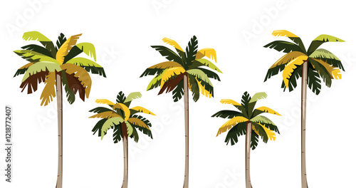 palm trees vector collection