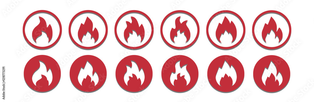 Flame Symbols. Collection of red cartoon fire flame vector. Flammable fireball. Flame Symbols. Collection of red cartoon fire flame vector. Flammable fireball.