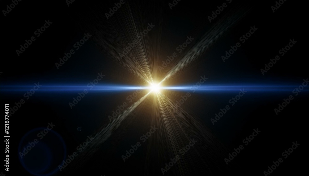 Fototapeta premium lense flare on black background