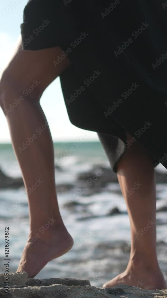Feet Rocks Beach - Woman walking barefoot on rocky beach with ocean in the background. Woman Beach Ocean Waves - A woman sits on a rock on a beach as ocean waves crash against the shore. Feet Rocks Beach - Woman walking barefoot on rocky beach with ocean in the background. Woman Beach Ocean Waves - A woman sits on a rock on a beach as ocean waves crash against the shore.