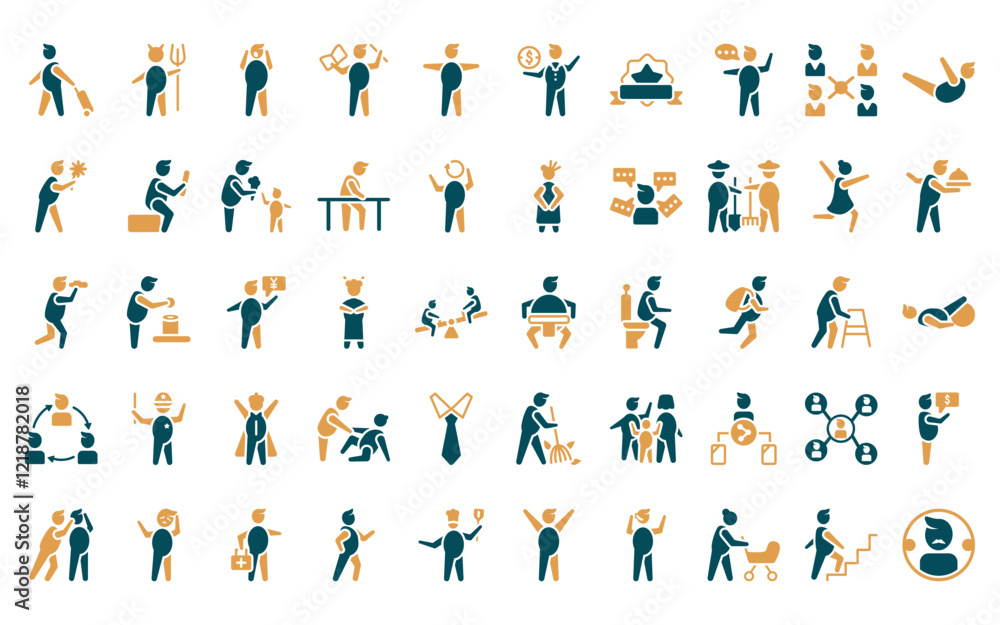 50 linear people icon pack. vector thin line sumo fighter, devil standing up, surprised man, teacher reading, standing frontal man, businessman with dollar money, in icons suitable for apps and 50 linear people icon pack. vector thin line sumo fighter, devil standing up, surprised man, teacher reading, standing frontal man, businessman with dollar money, in icons suitable for apps and