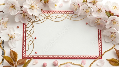 Wallpaper Mural frame with flowers Torontodigital.ca