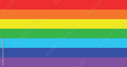 Classic Rainbow Rainbow Flag (LGBTQ) High Quality Illustration