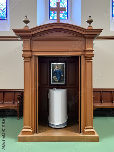 A Confessional Booth in a Church photo