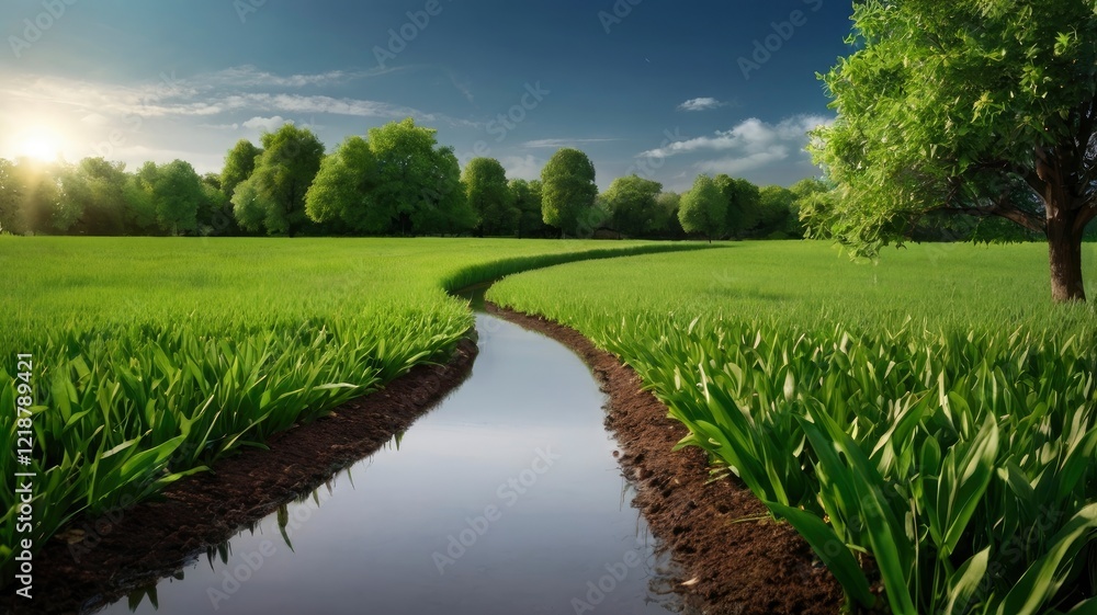 Obraz premium power point background about going green