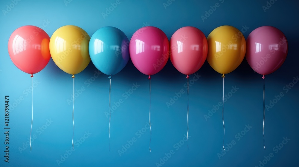 Bright Balloons Floating in Harmony, Symbolizing Joy and Celebration Bright Balloons Floating in Harmony, Symbolizing Joy and Celebration