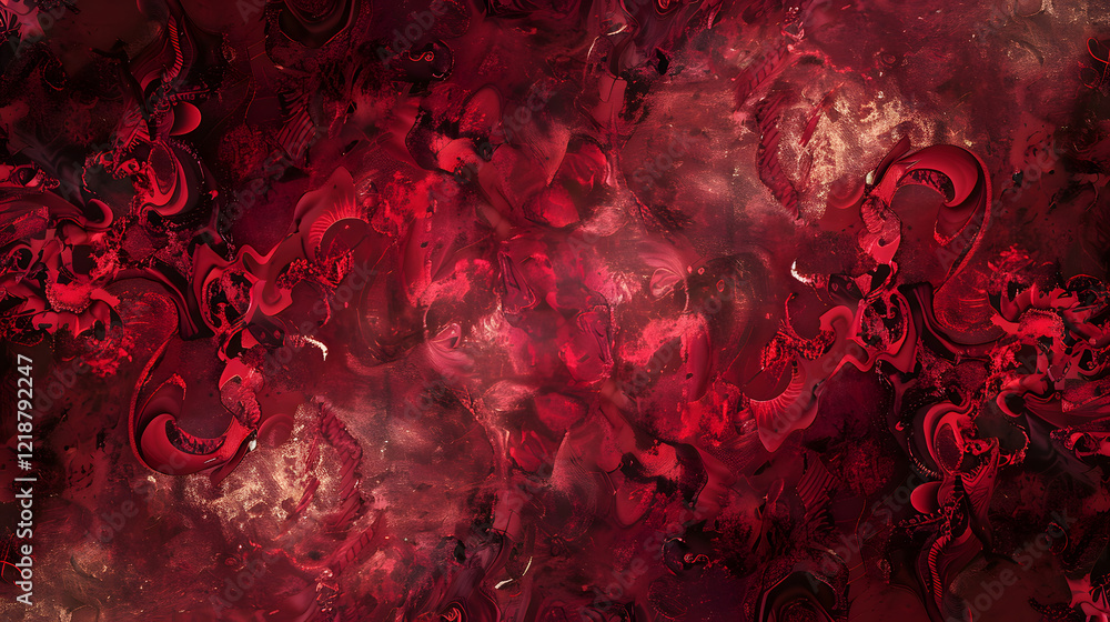 Antique Red Combed Paper Marbling Texture Background, generative ai Antique Red Combed Paper Marbling Texture Background, generative ai