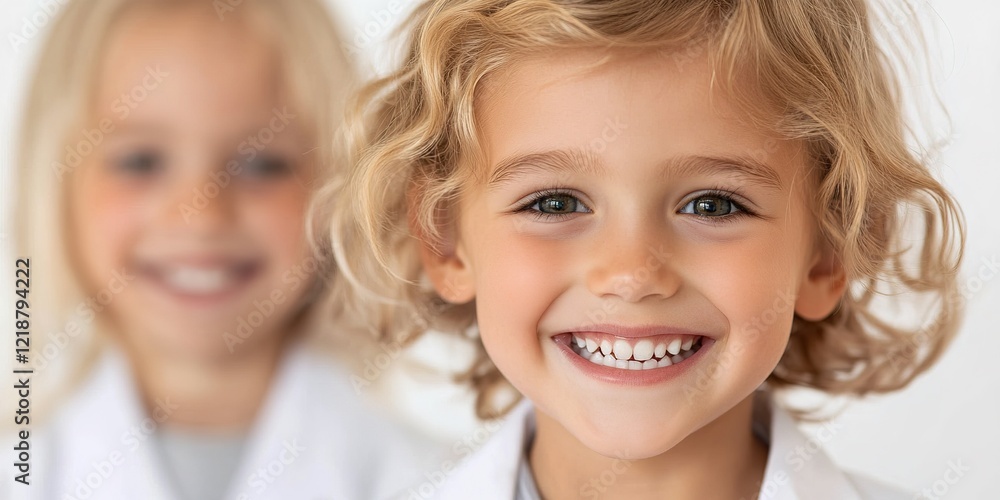 A Burst of Childhood Joy: Two adorable children, with bright, sparkling eyes and infectious smiles, radiate pure happiness, capturing the innocent joy of childhood. A Burst of Childhood Joy: Two adorable children, with bright, sparkling eyes and infectious smiles, radiate pure happiness, capturing the innocent joy of childhood.