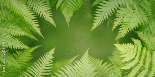 Fern Frame: Lush green fern...