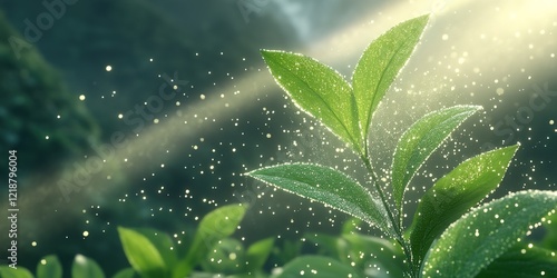 Fresh Green Tea Leaves: Clo...