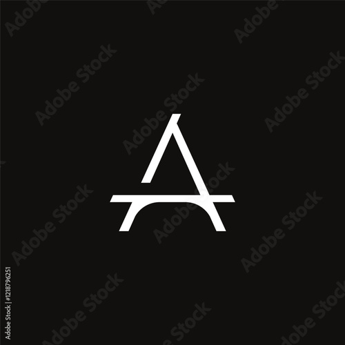 Vector initial letter A typography logo design 