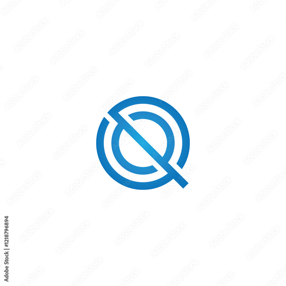 Vector creative monogram letter Q logo design Vector creative monogram letter Q logo design