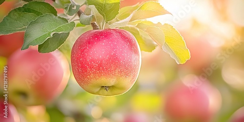Sun-Kissed Apples:  A close...