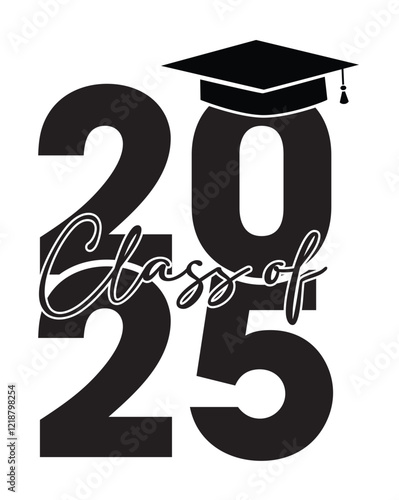 Class of 2025 Graduation vector illustration