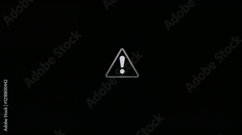 Minimalist Warning Symbol on Black Background Intense Jet Black with Deep Shadows Free Download Minimalist Warning Symbol on Black Background Intense Jet Black with Deep Shadows - GFXLoad